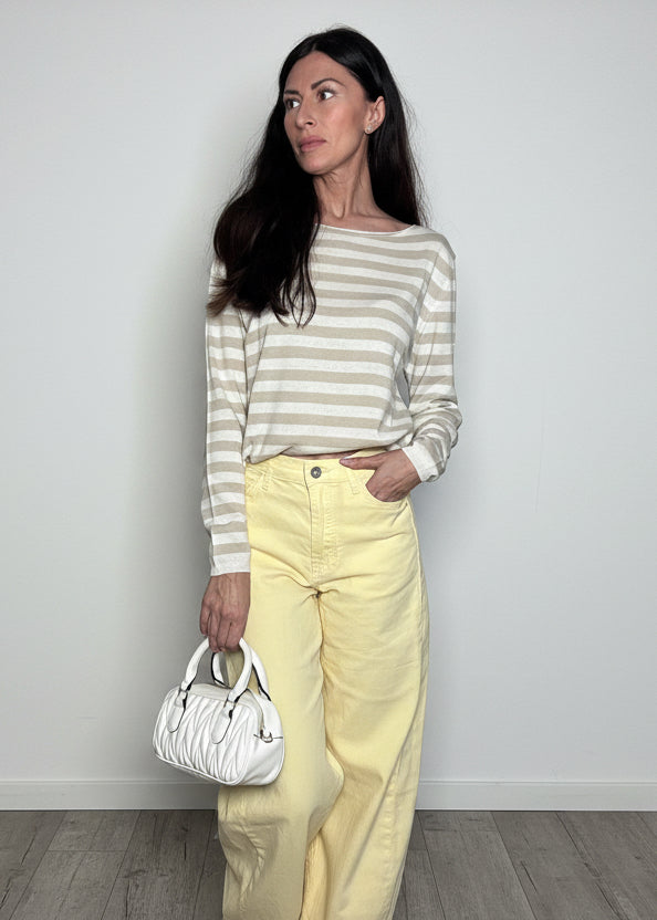 Jeans palazzo Celine giallo