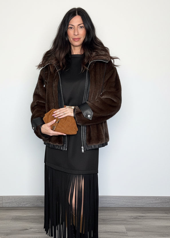 Ecopelliccia Kim cioccolato