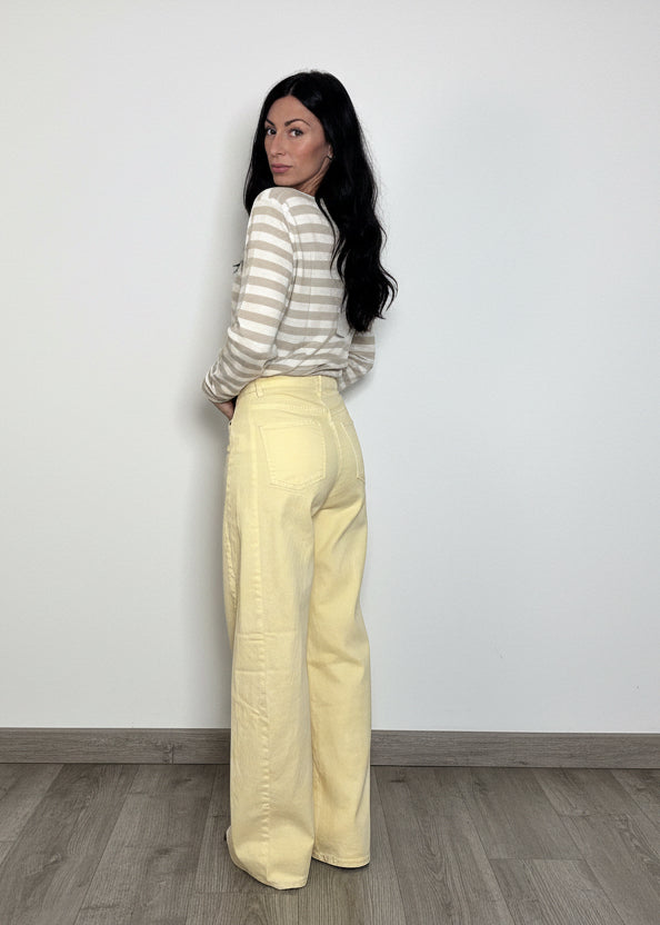 Jeans palazzo Celine giallo