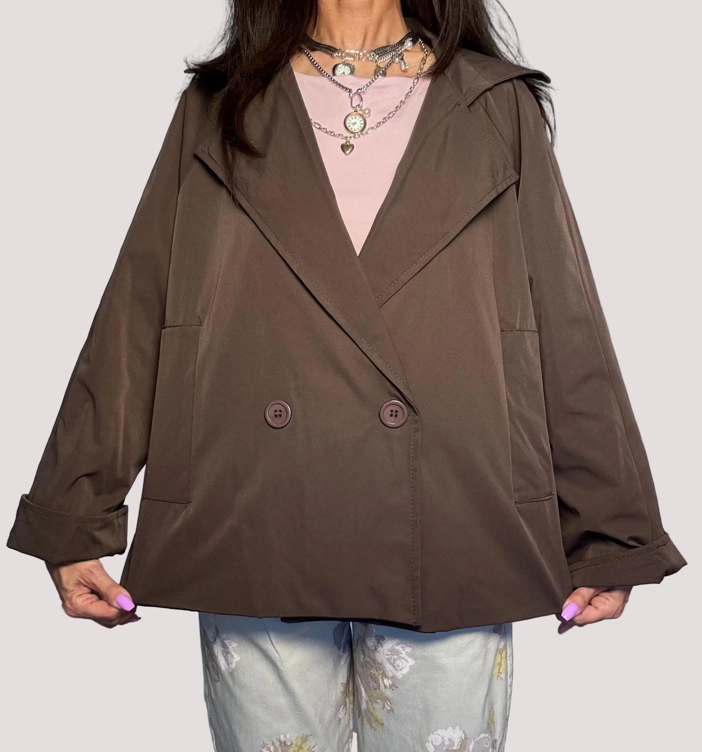 Trench over Dafne cioccolato