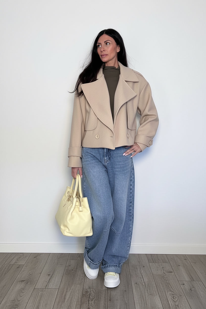 Cappotto corto Zoey beige