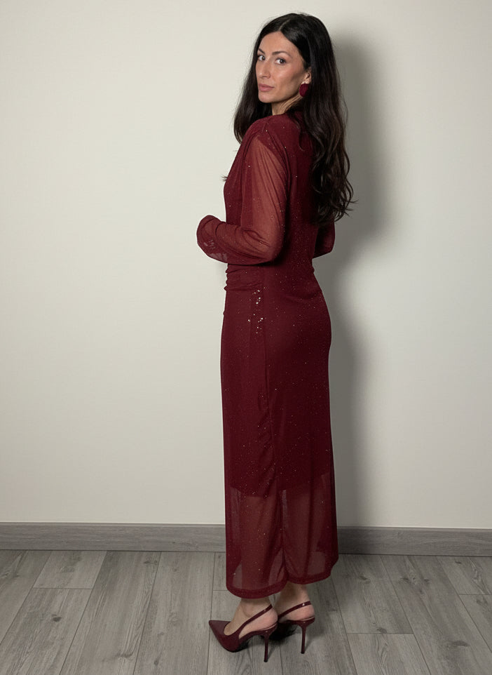 Abito Brillo lungo vino