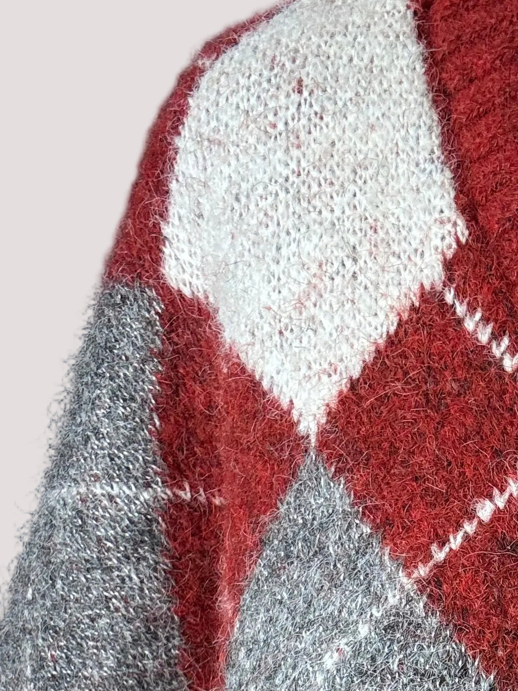 Coordinato Rombi vino/panna/grigio