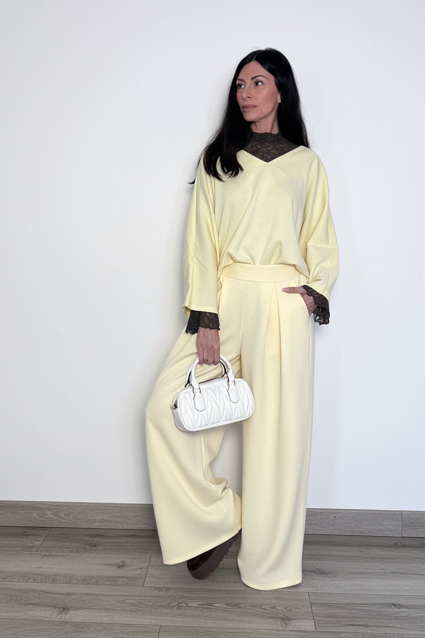 Maglia in pizzo Campanella cioccolato