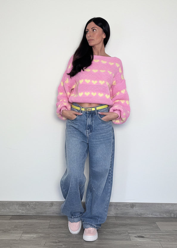 Pull Cuoricini rosa