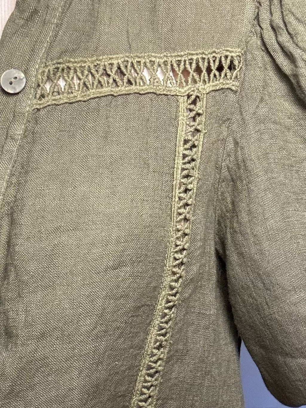 Camicia 100% lino Jane oliva