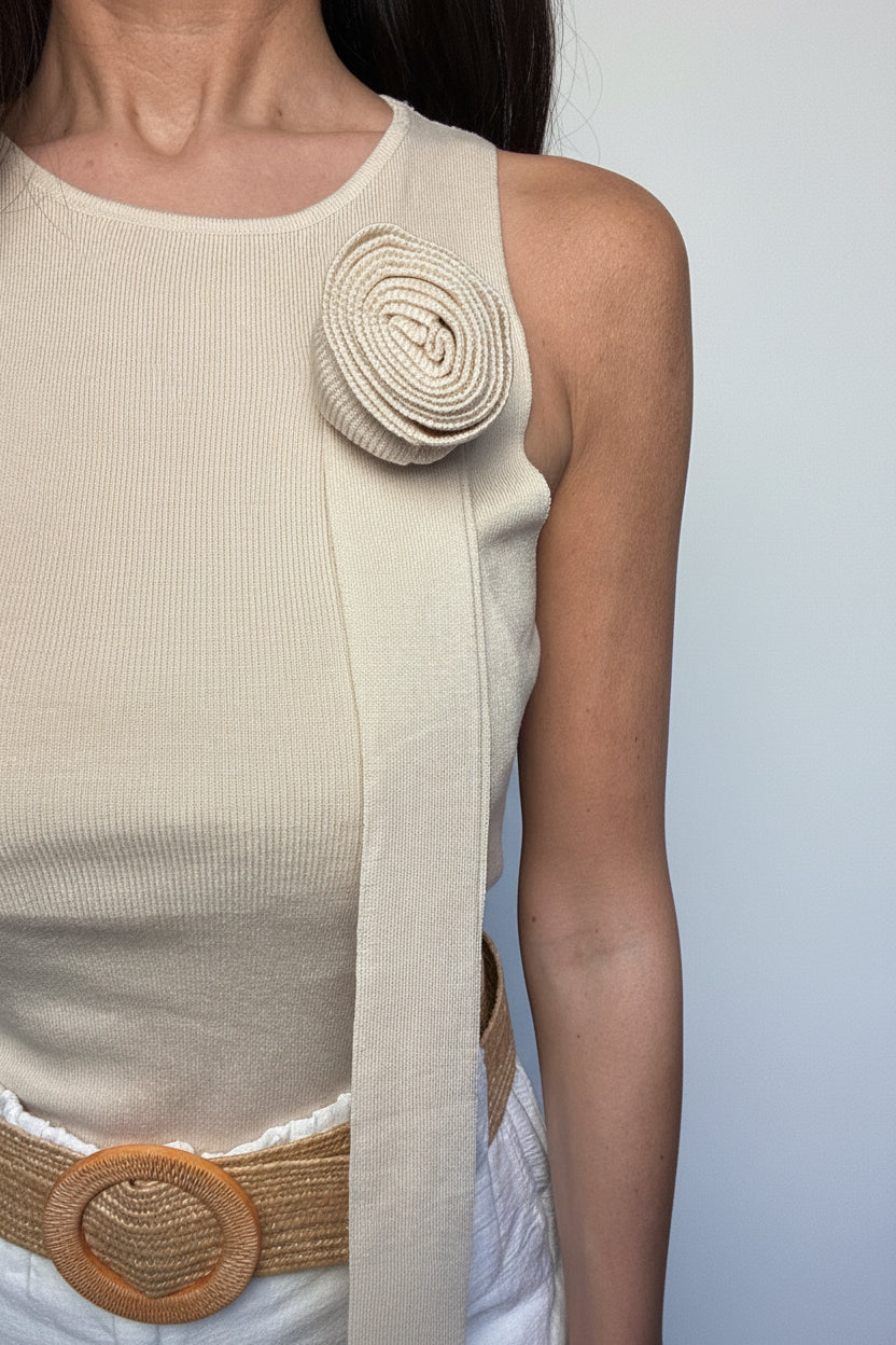 Top Rosa beige