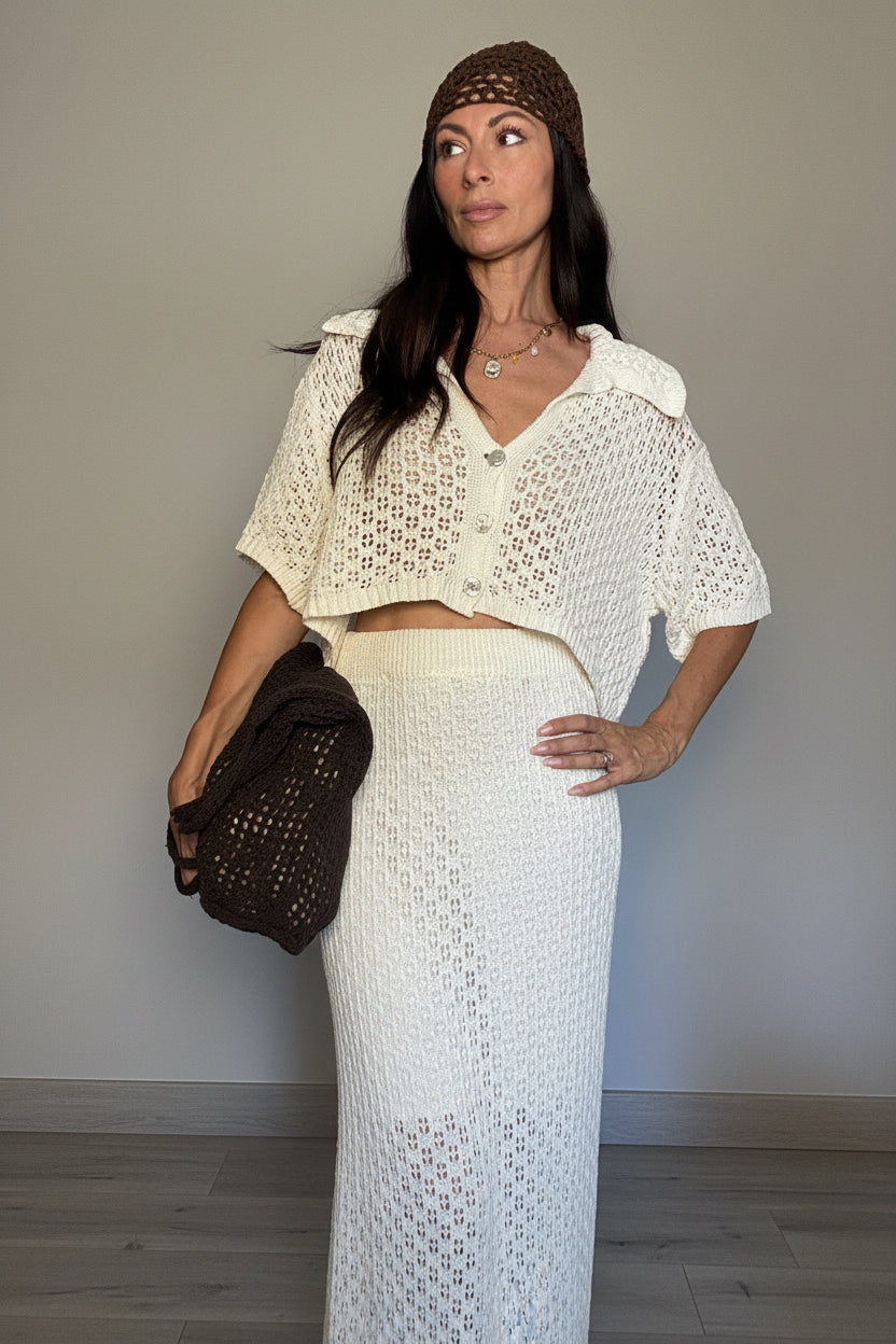 Coordinato Crochet panna