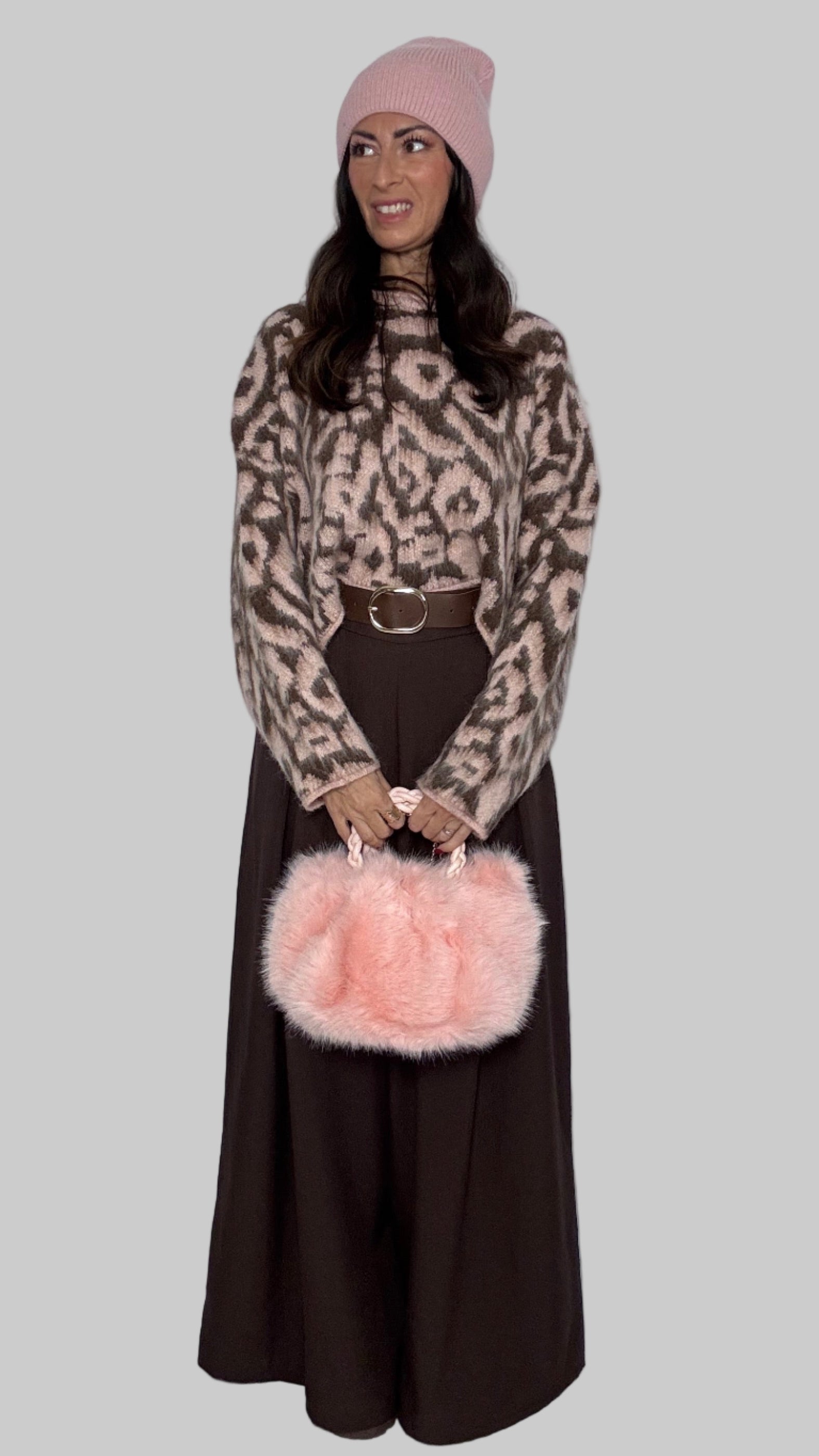 Borsa Fluffy rosa