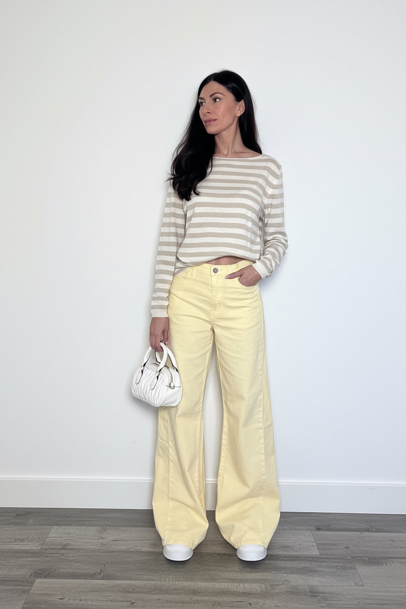 Jeans palazzo Celine giallo