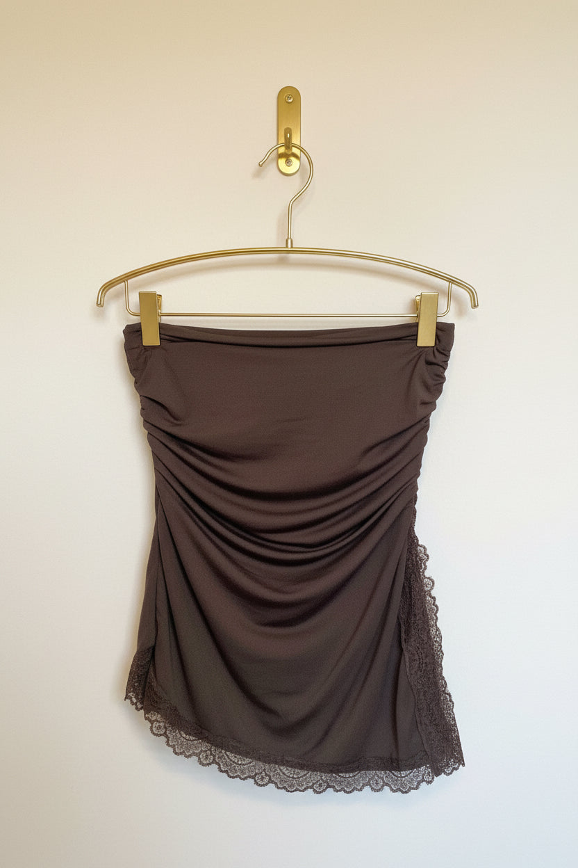 Top fascia pizzo cioccolato