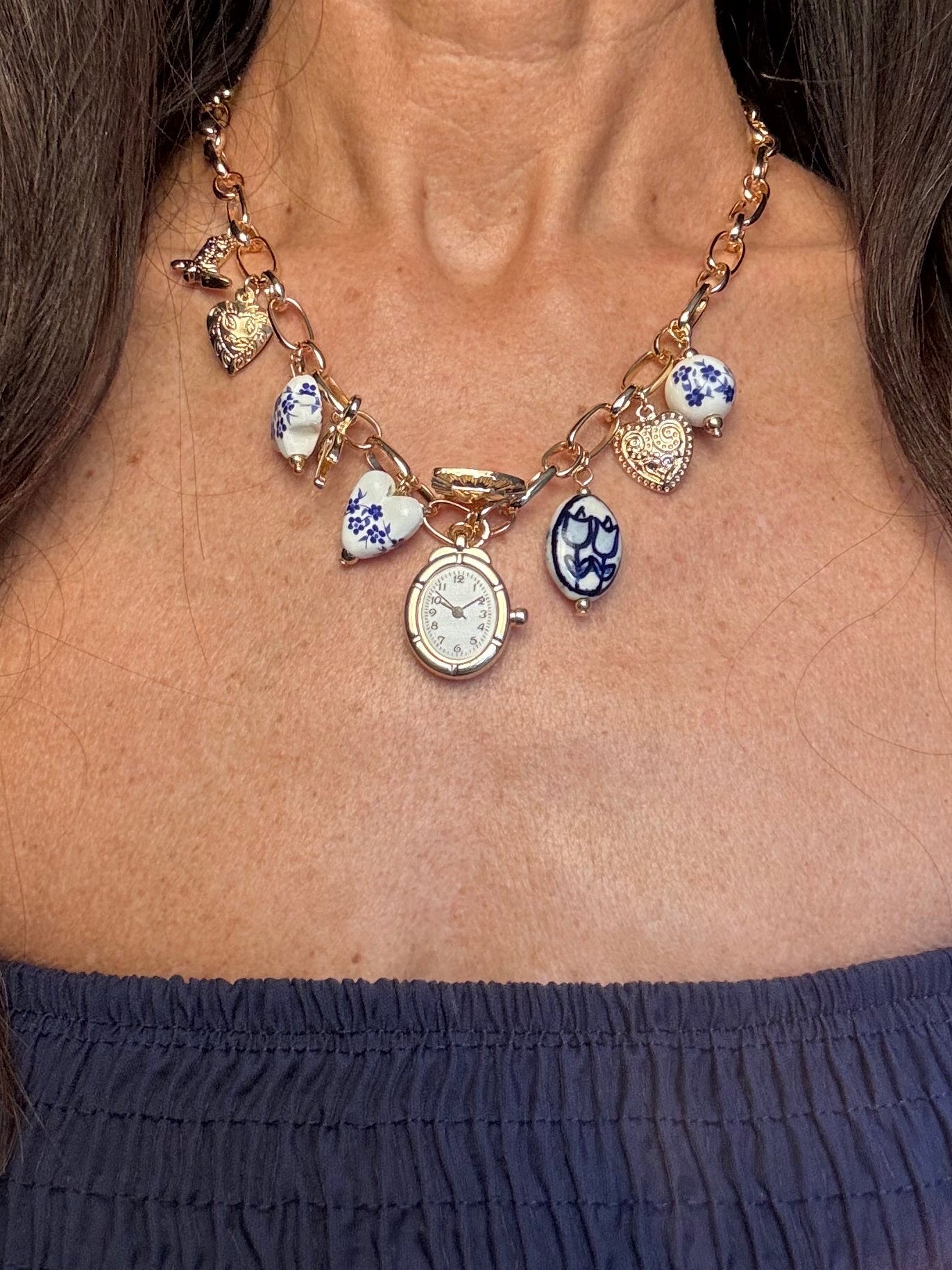Collana Santorini blu