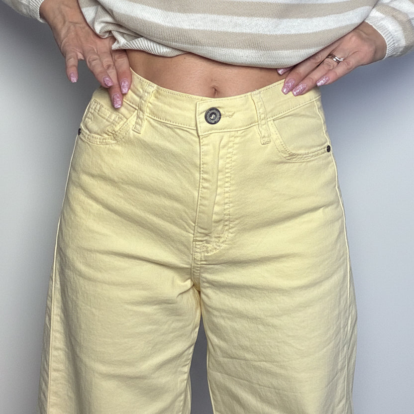 Jeans palazzo Celine giallo