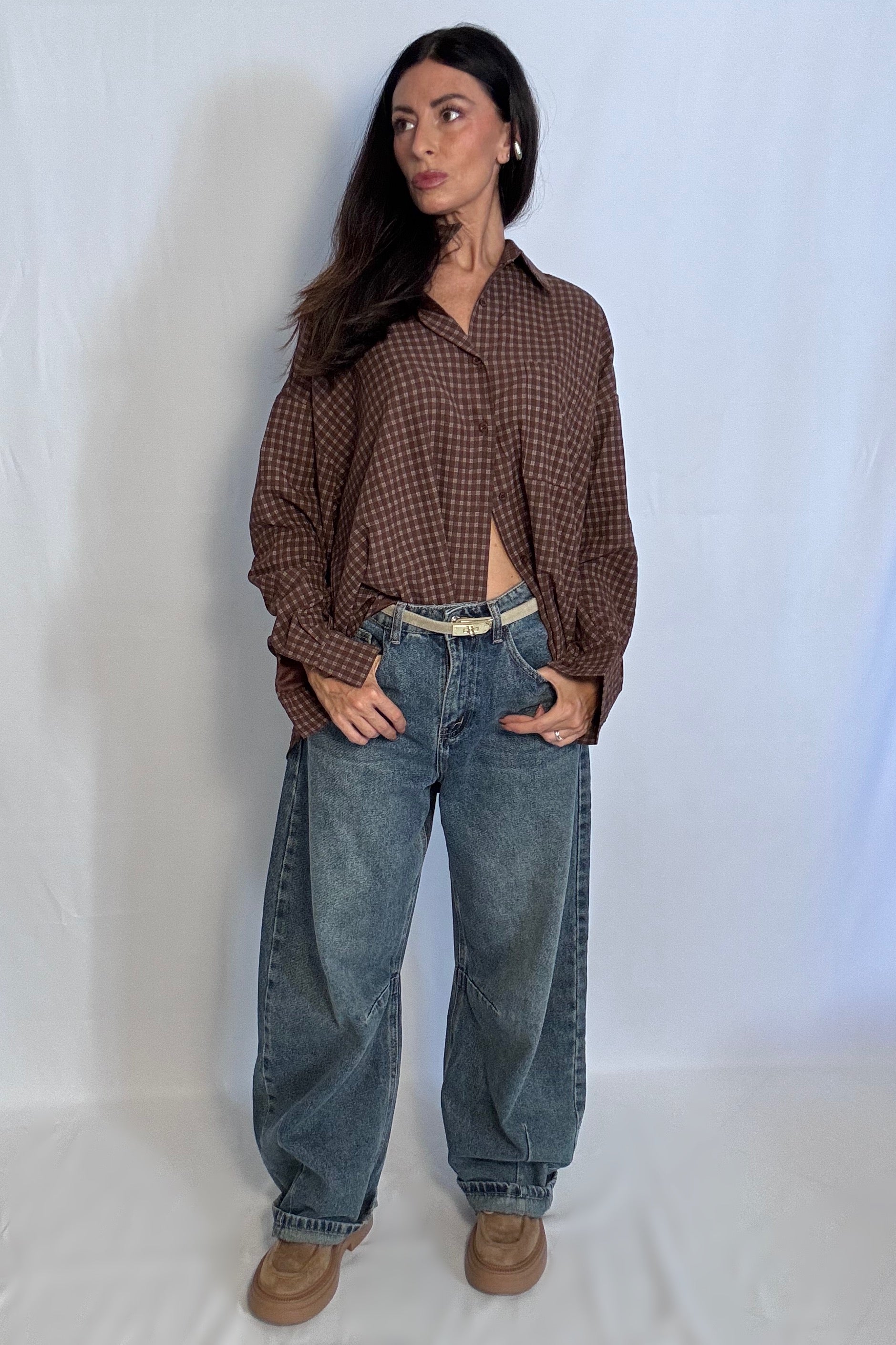 Camicia Texas cioccolato