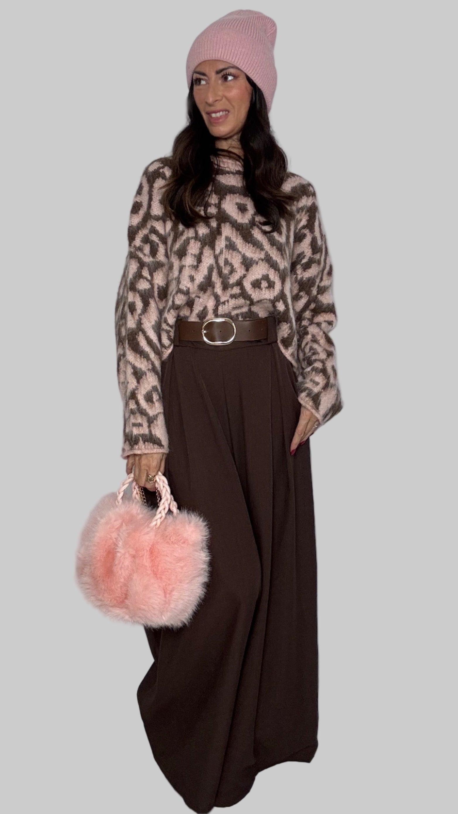 Borsa Fluffy rosa