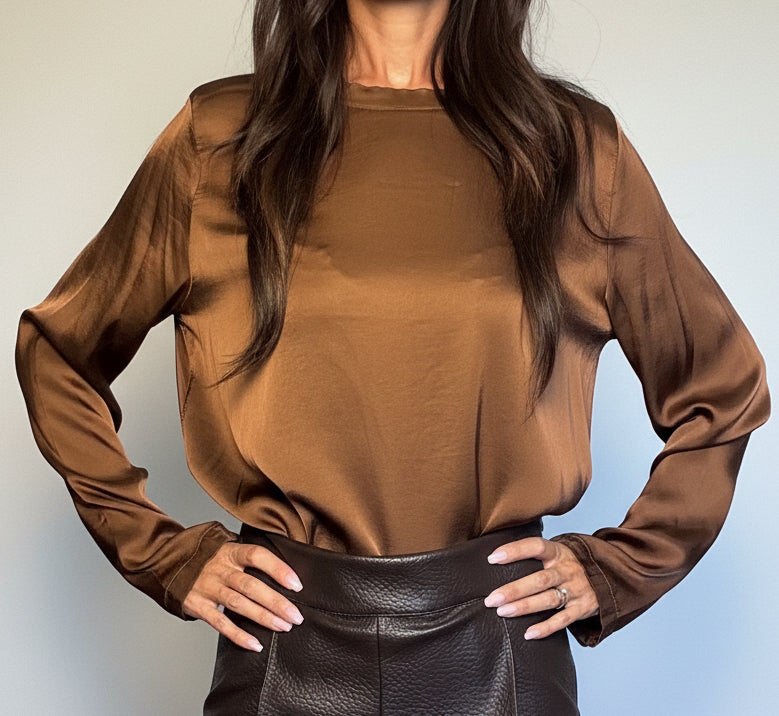 Maglia satin bronzo
