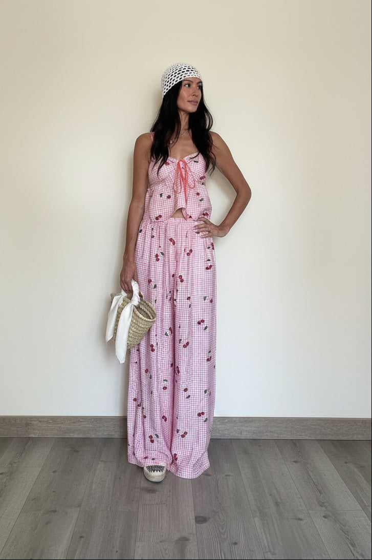 Coordinato Cherry panna e rosa