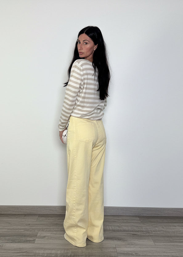 Jeans palazzo Celine giallo