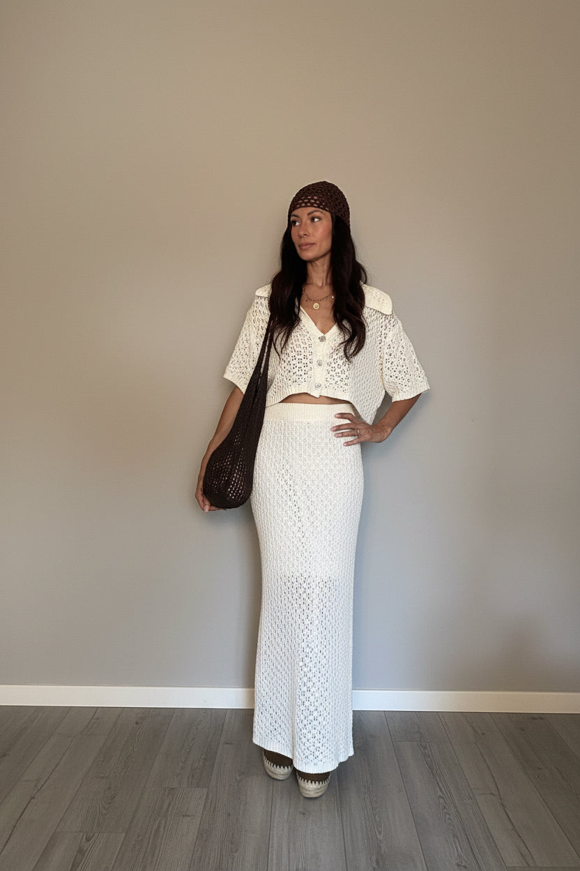 Coordinato Crochet panna
