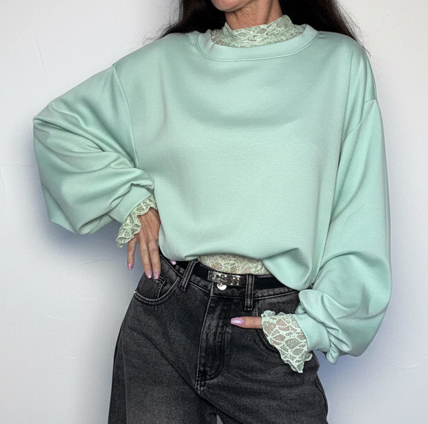 Maglia felpa Sbuffo verde