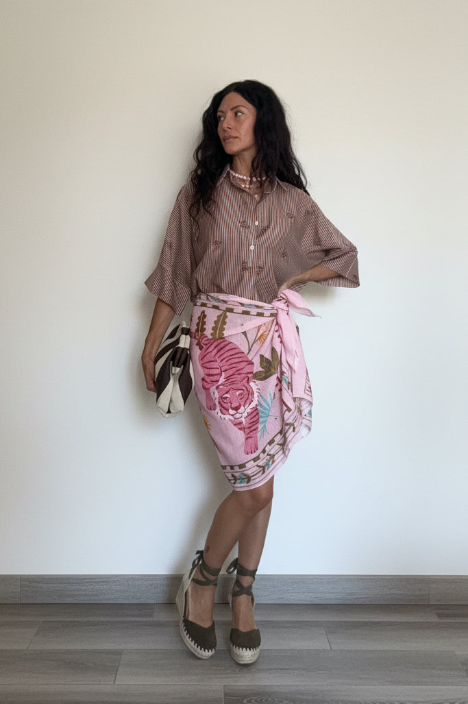 Gonna Pareo Jungle Tigre rosa