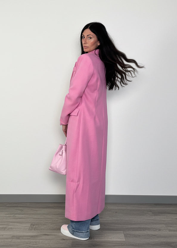 Cappotto lungo Pinky rosa