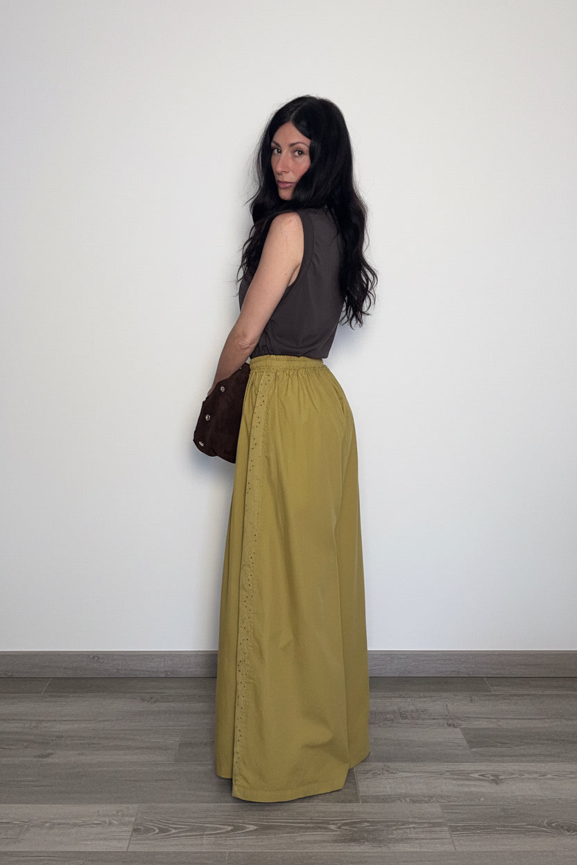 Pantalone 100% cotone Sangallo olio
