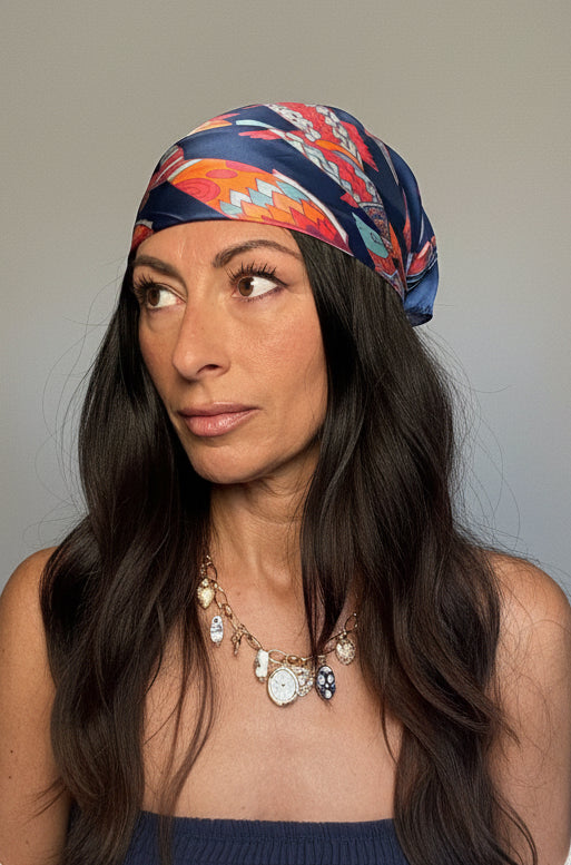 Foulard bandana Pesci blu