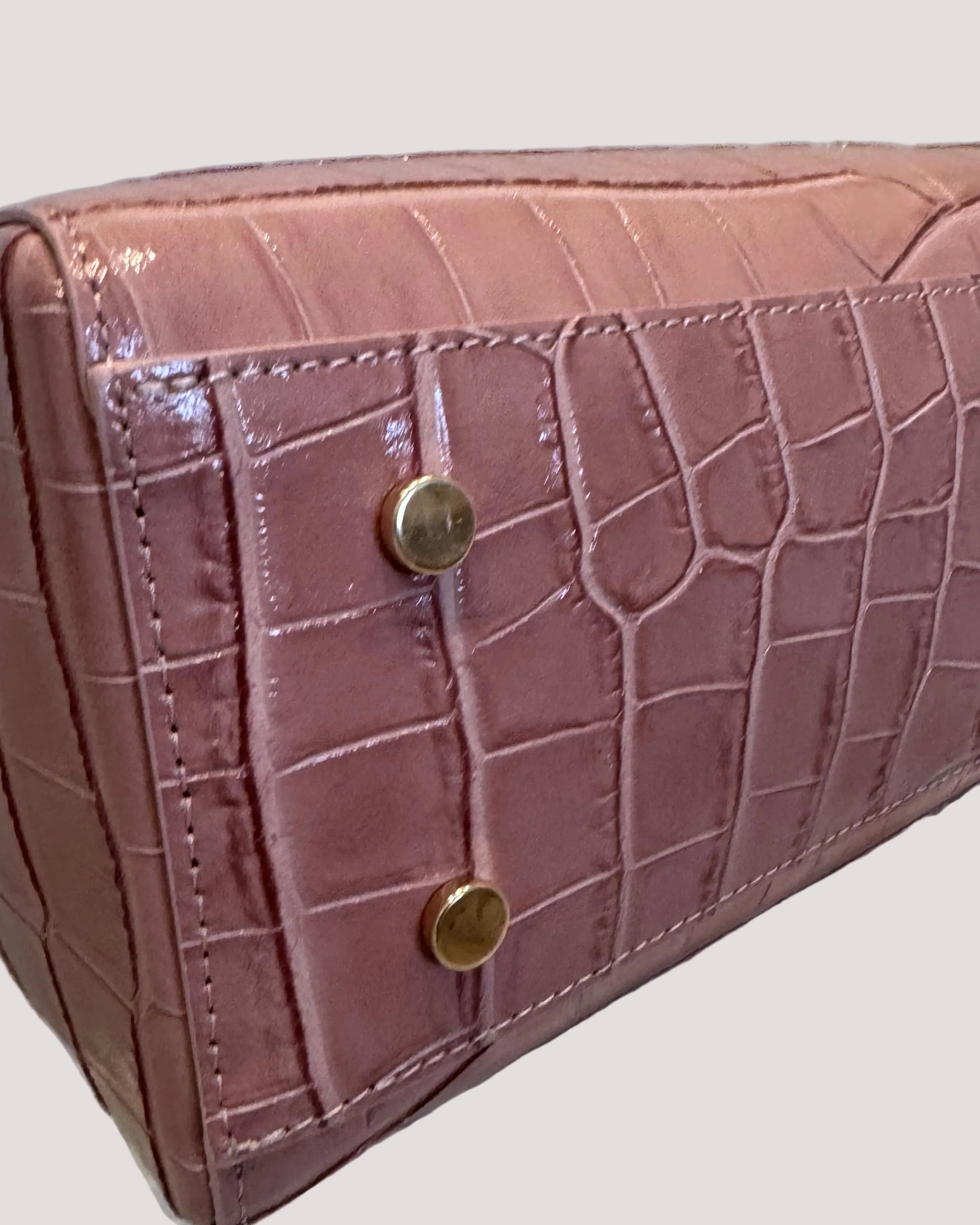 Borsa Angel vera pelle Made in Italy rosa