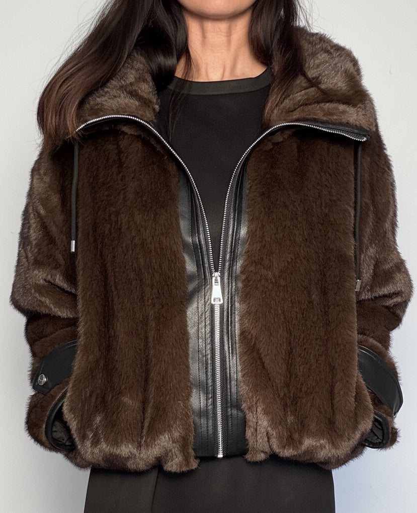 Ecopelliccia Kim cioccolato