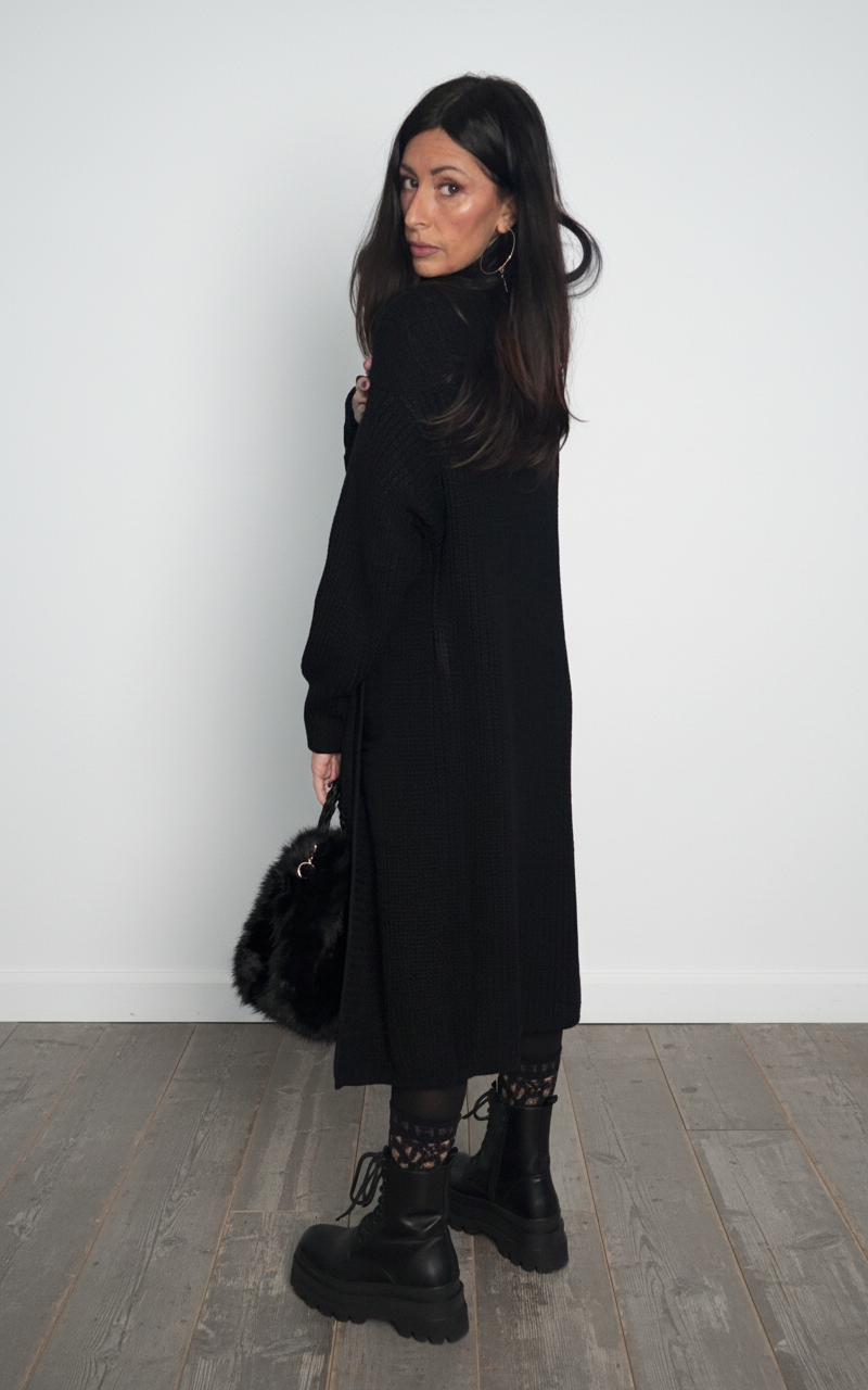 Cardigan lungo nero
