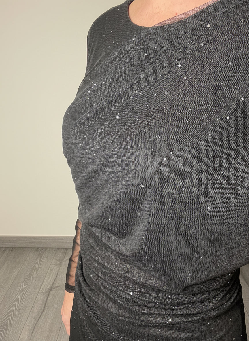 Abito Brillo asimmetrico nero