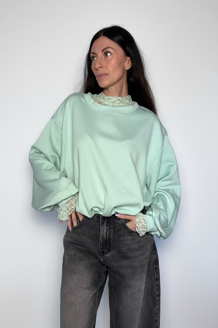 Maglia felpa Sbuffo verde