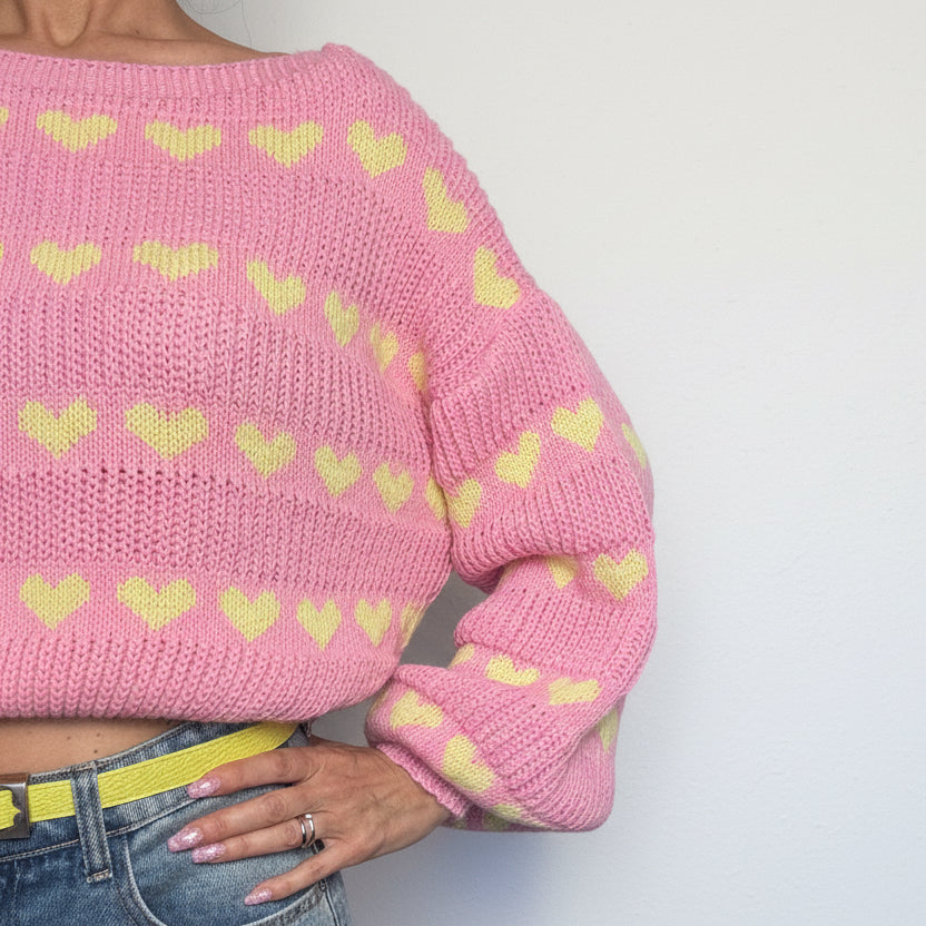 Pull Cuoricini rosa