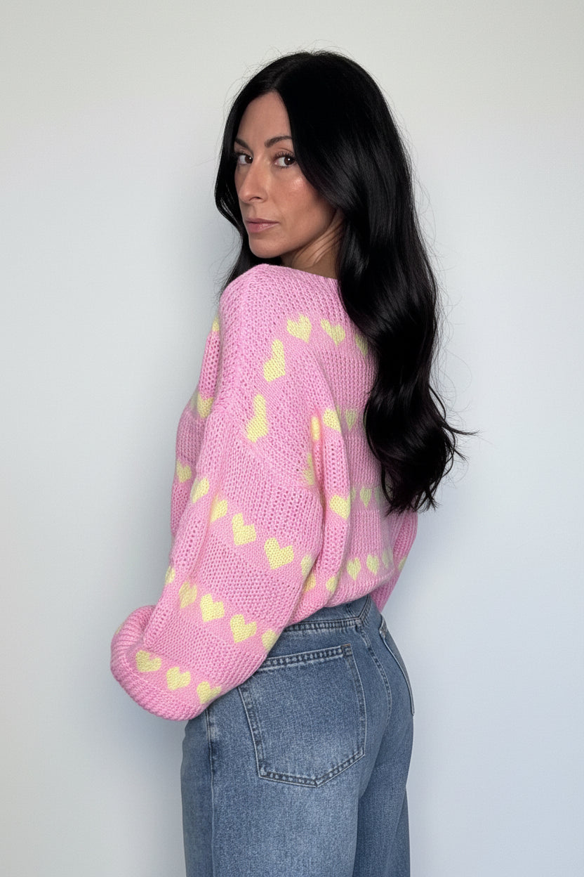 Pull Cuoricini rosa
