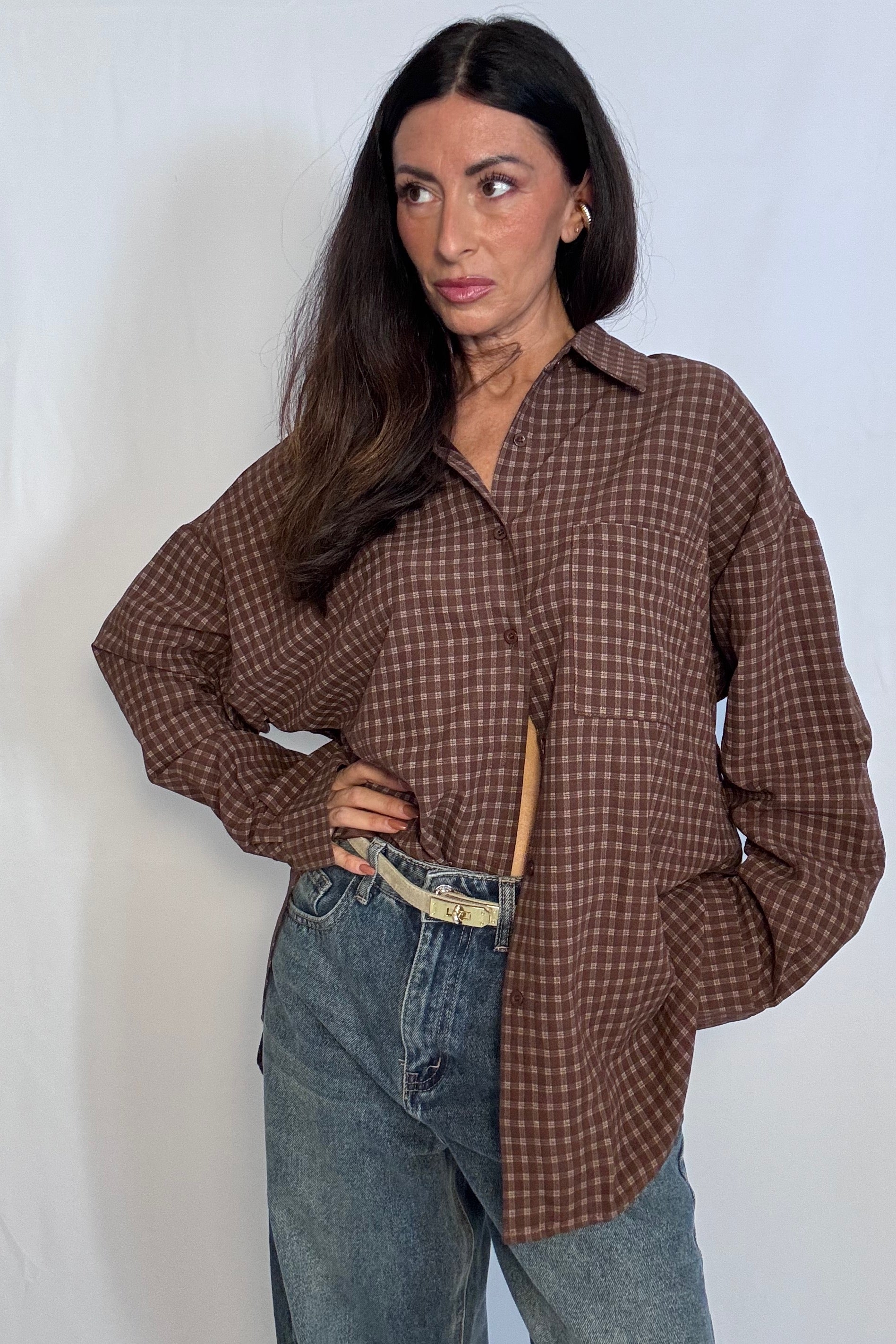 Camicia Texas cioccolato
