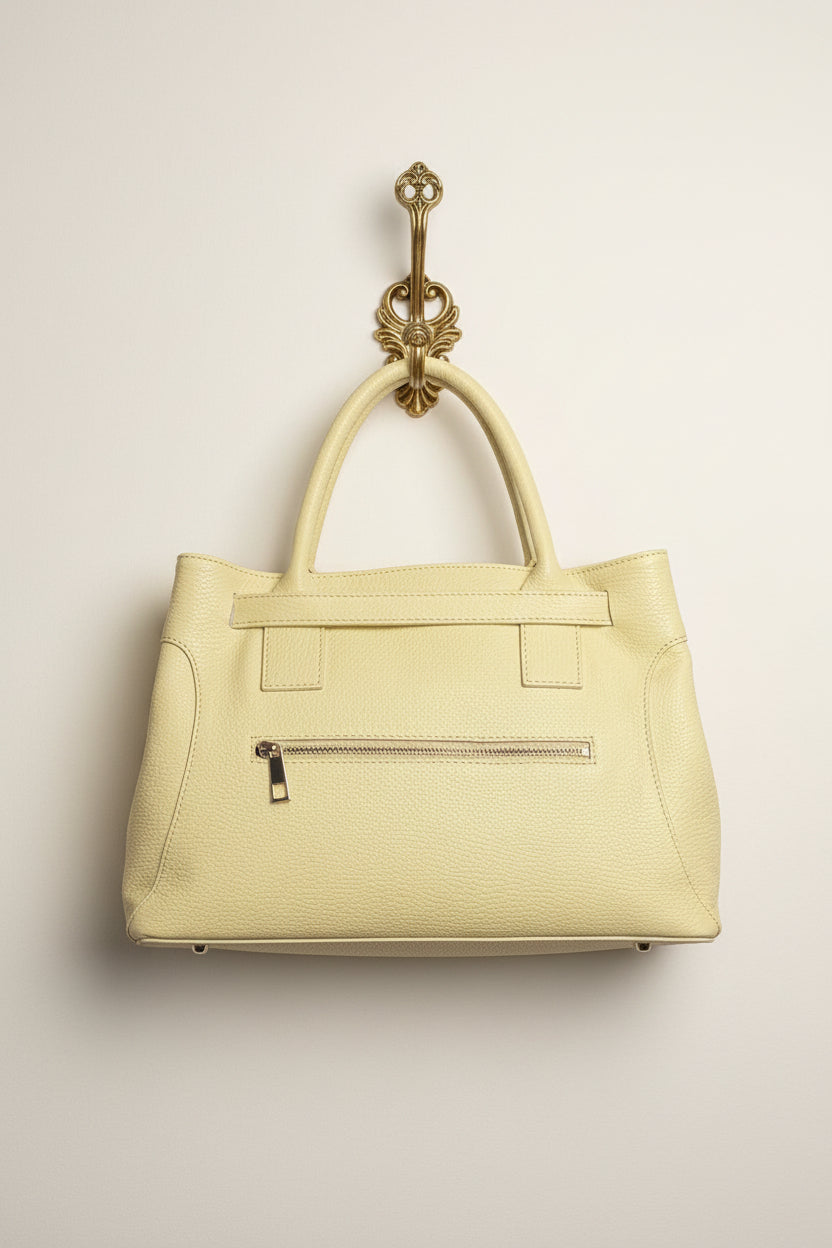 Borsa Dafne in vera pelle Made in Italy gialla