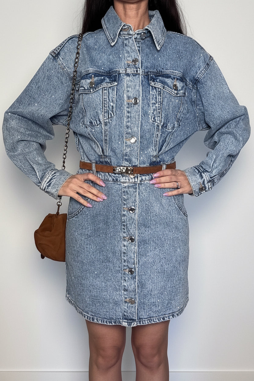 Abito Denim chiaro e strass