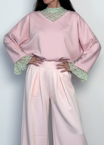 Maglia in pizzo Campanella verde