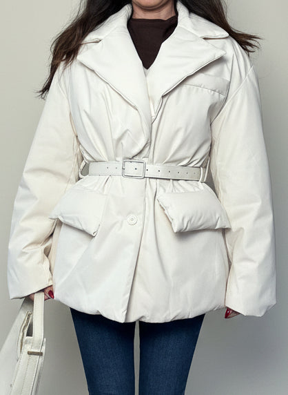 Piumino con cintura Premium Mariana burro