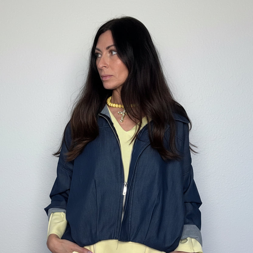 Bomber Denim blu