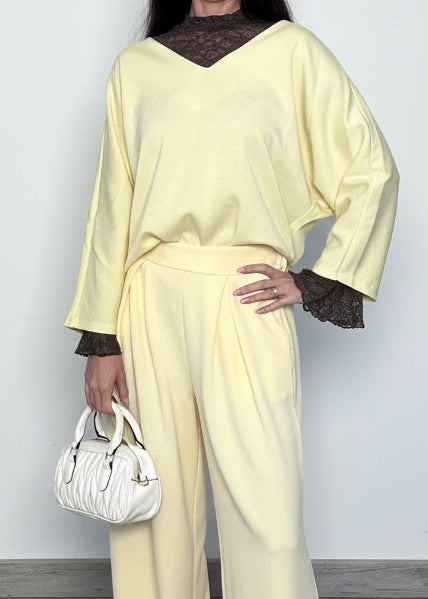 Maglia felpa Fiocco gialla