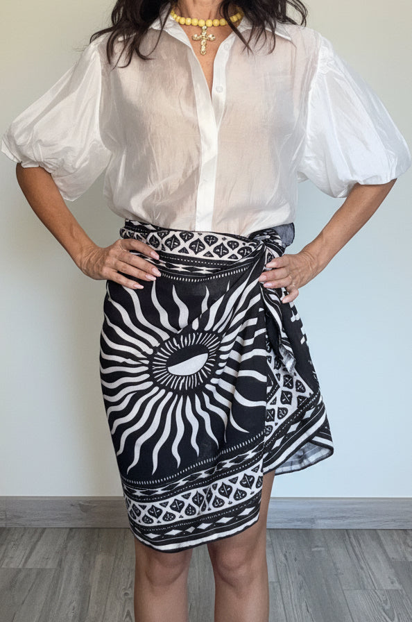 Camicia velata Sbuffo panna