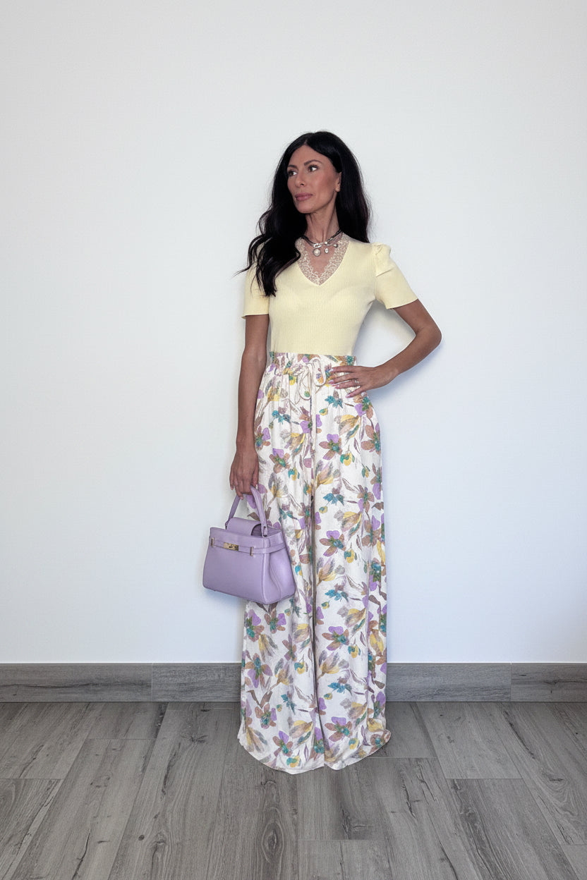 Pantalone Jardin crema