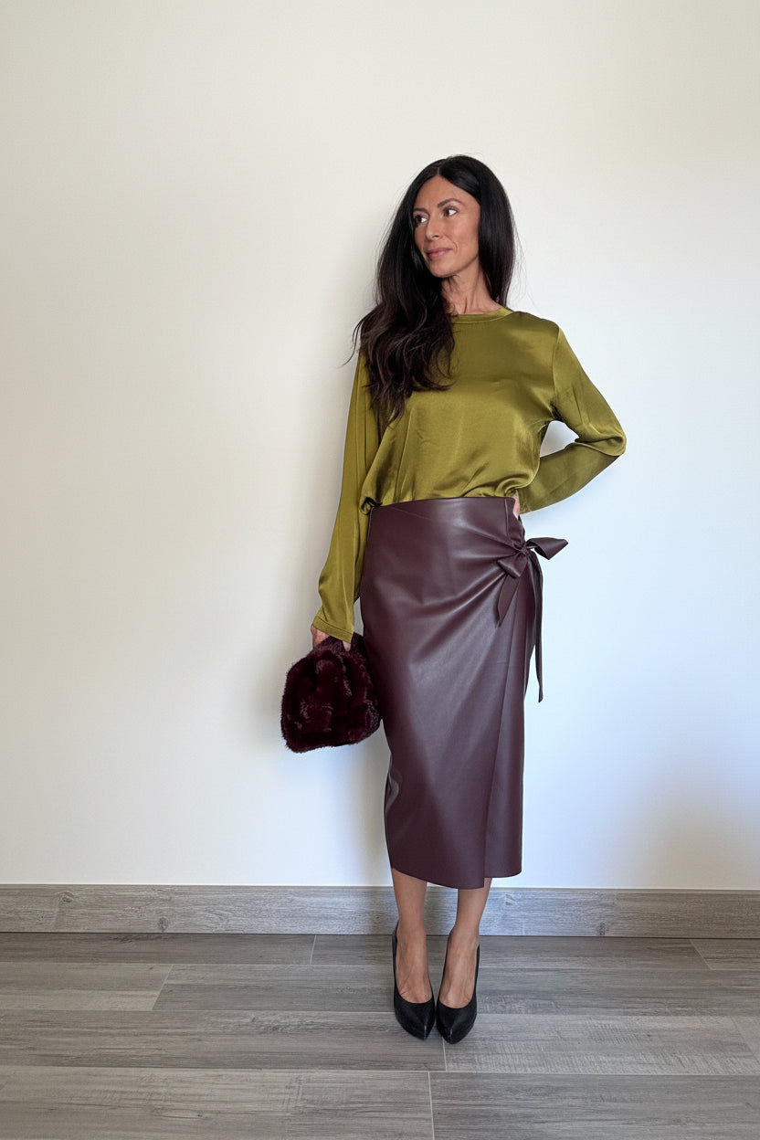 Maglia satin olio