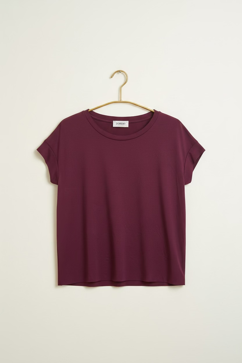 T-shirt maglia laser vino