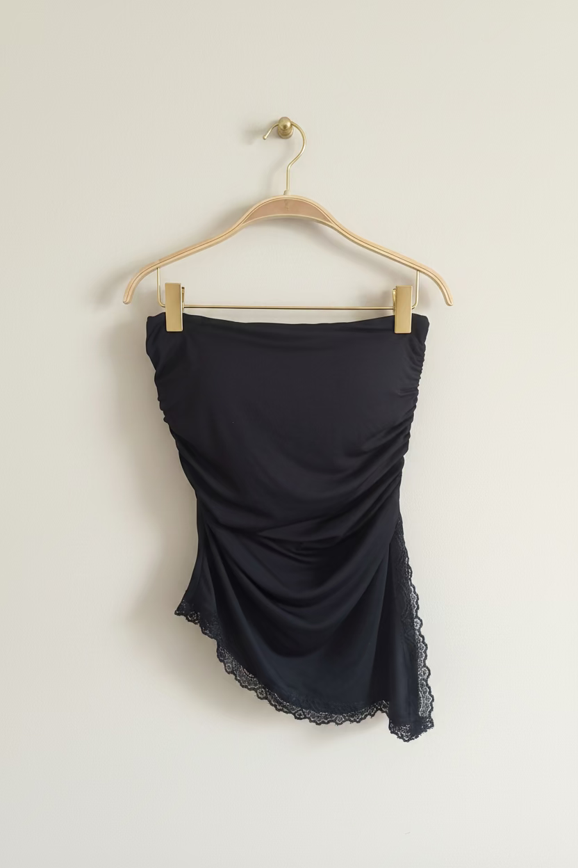 Top fascia pizzo nero